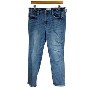 DEAR JOHN Women's Blaire Straight Jeans Blue Size 31 High Rise Medium Wash